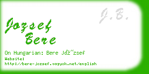 jozsef bere business card